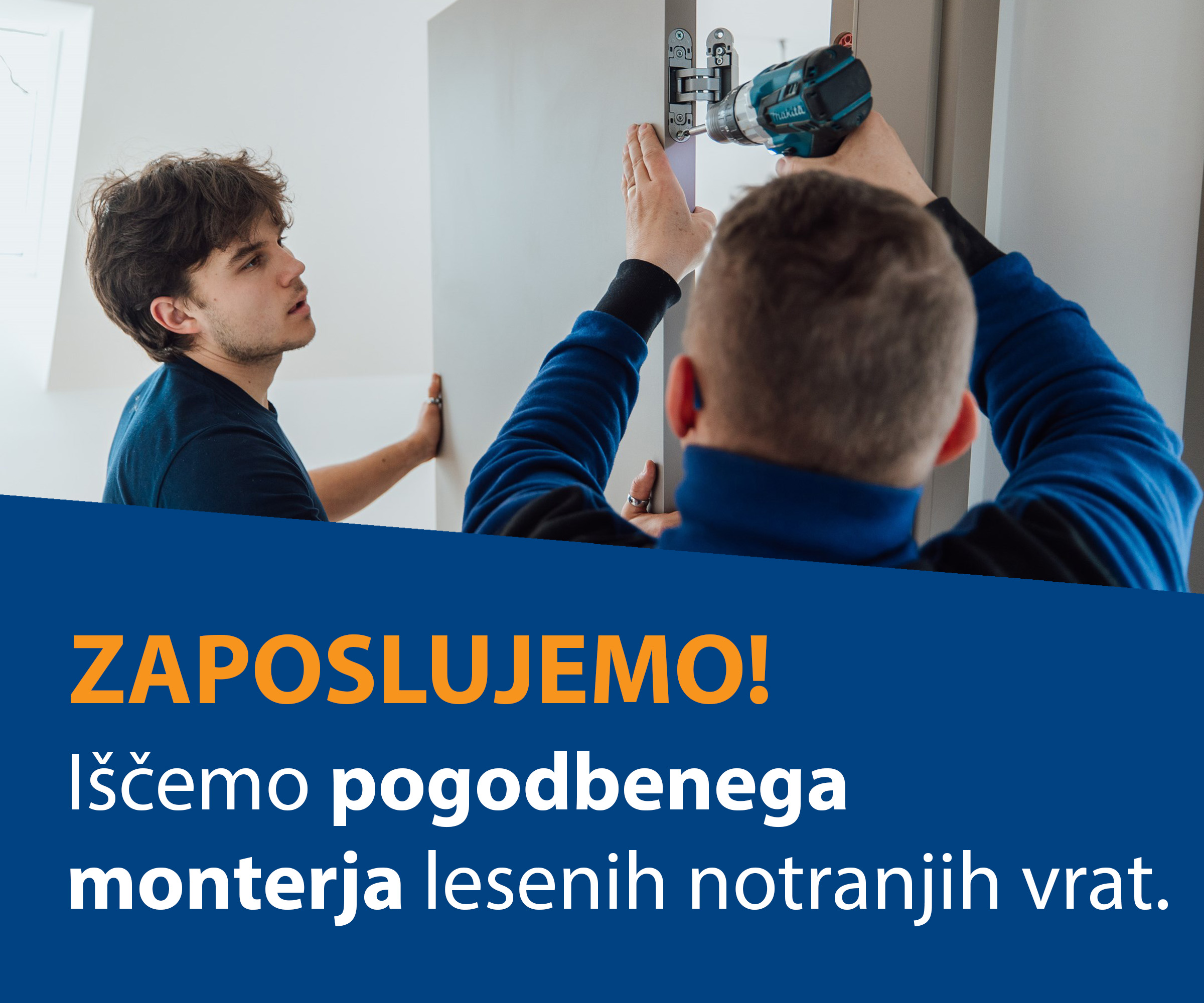 Pogodbeni monter lesenih notranjih vrat